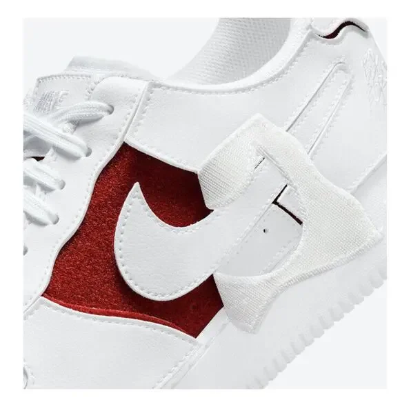 Nike Air Force One AF1 Low White Red Trim Shoes DC9895-100 Men’s Size 7 NEW